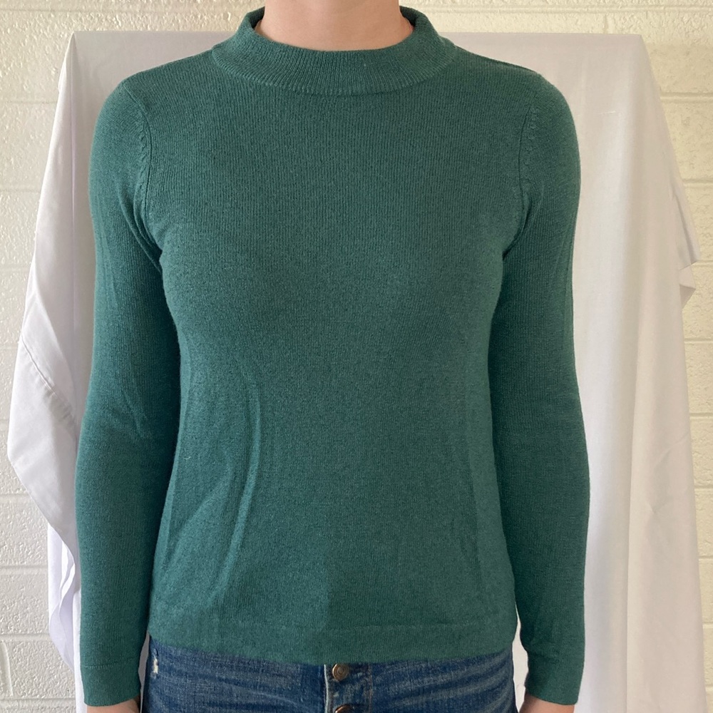 Green Sweater with Cutout Back Size S